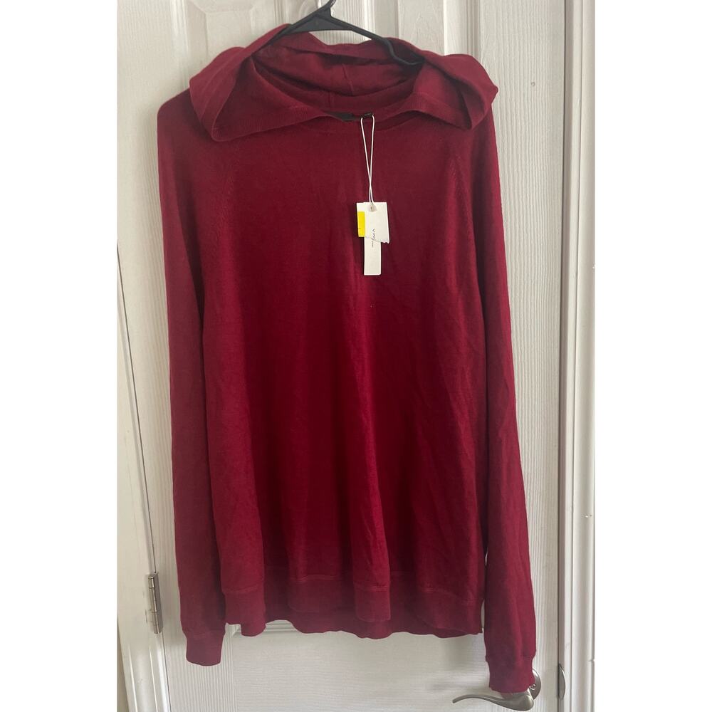 Vince Lightweight Hooded Pullover in a deep Merlot, B97, NWT, Size XXL, $68